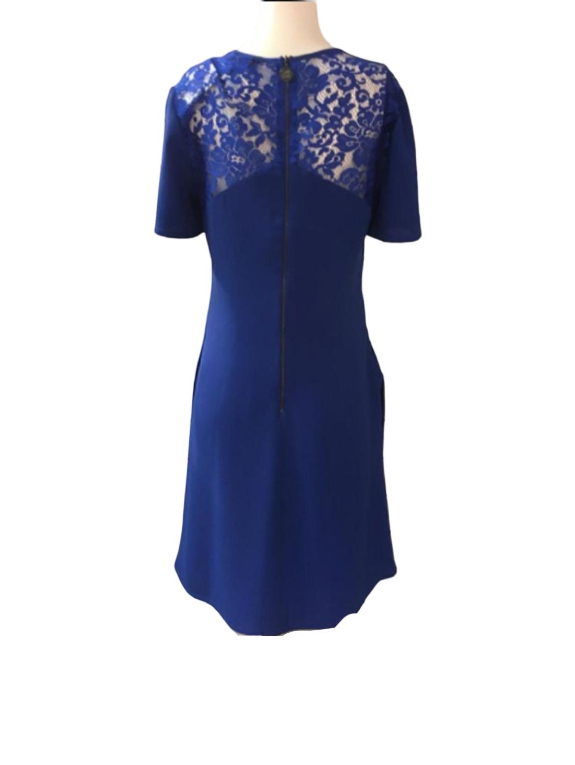 Ossie Clark Blue Dress - Size 10 - Preloved