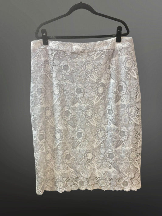 Coast Silver Blossom Crochet Lace Skirt  - Size 18 - New With Tags