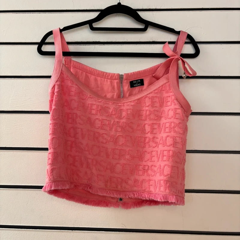 Dua Lipa Pink Versace Skirt/Top Set - 12