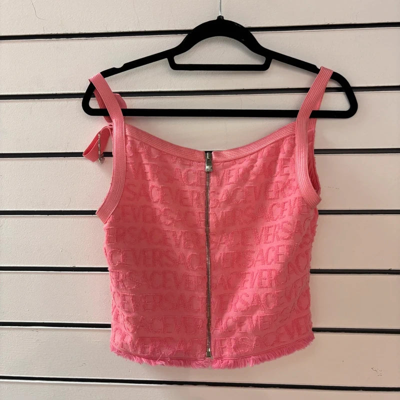 Dua Lipa Pink Versace Skirt/Top Set - 12