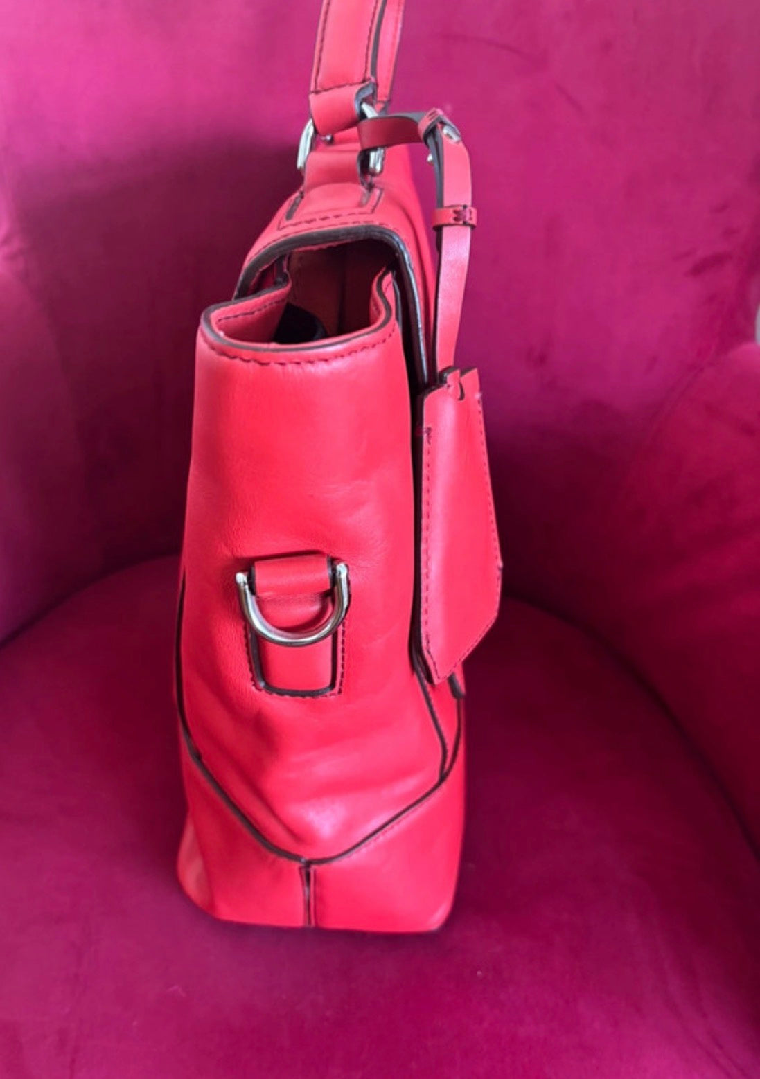 Diane Von Furstenberg Red Trapeze Bag