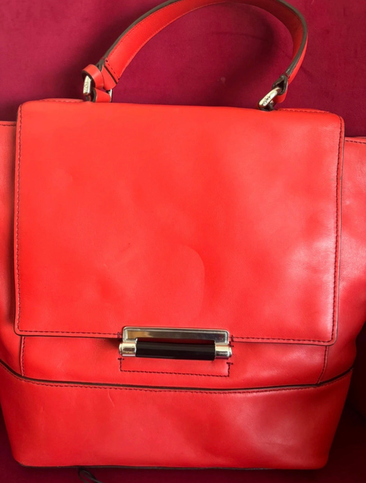 Diane Von Furstenberg Red Trapeze Bag