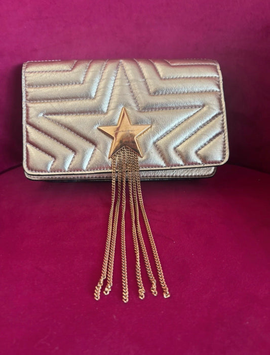 Stella McCartney Gold Flap Shoulder Bag