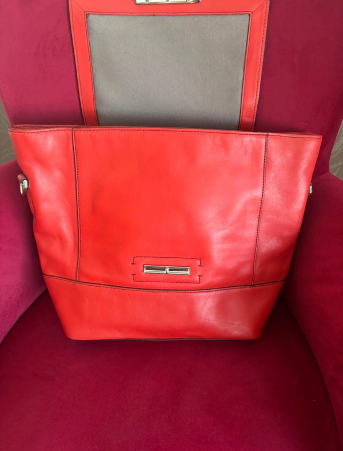 Diane Von Furstenberg Red Trapeze Bag