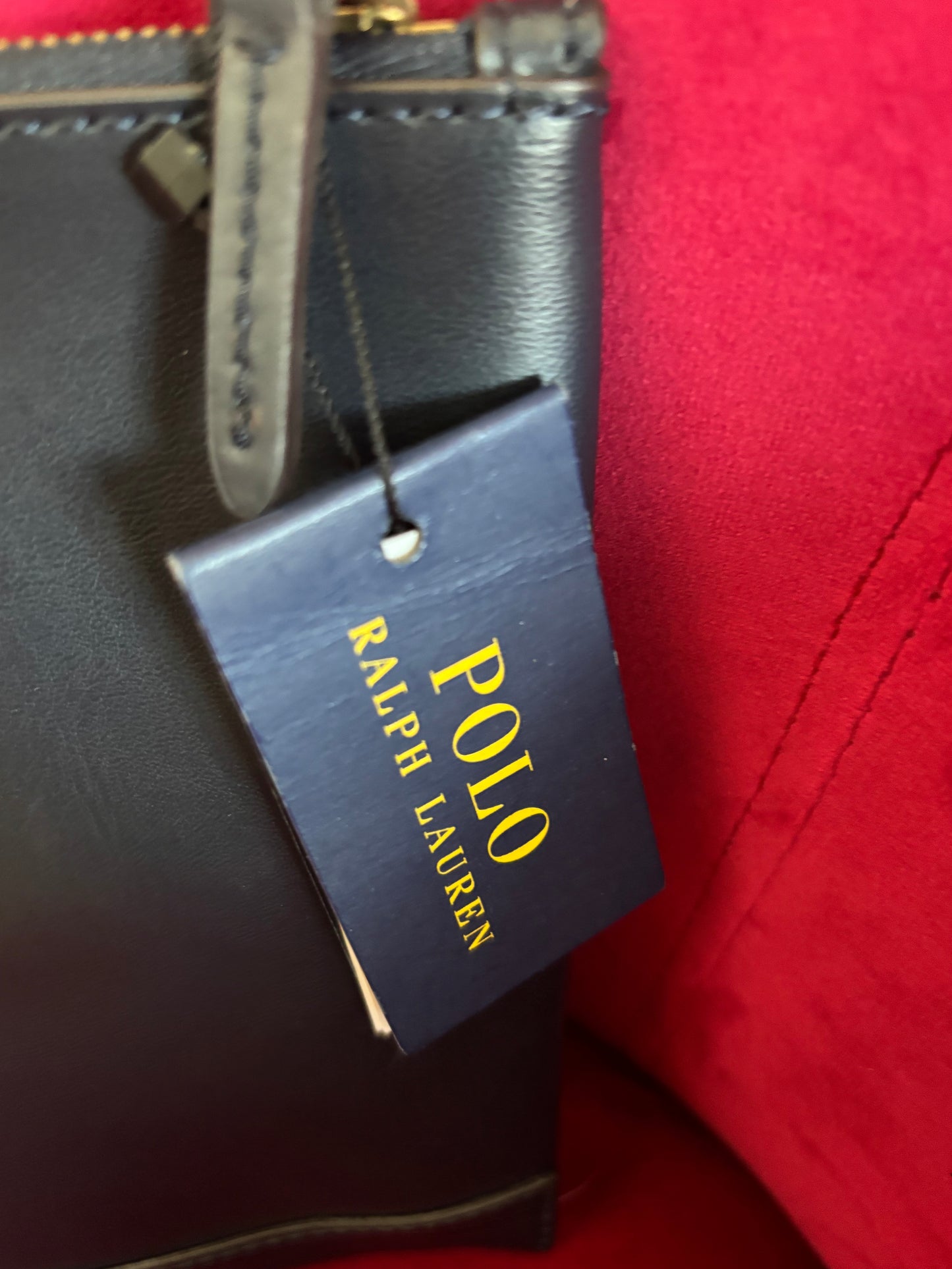 Polo Ralph Lauren Leather Clutch Pouch Bag -New With Tags