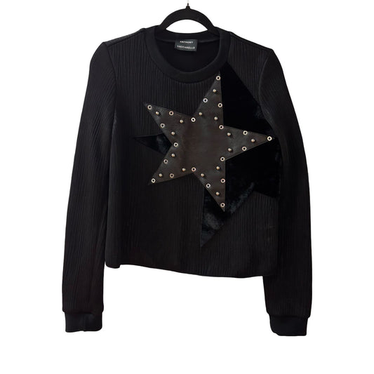 Anthony Vaccarello Black Star Sweater - Size UK S