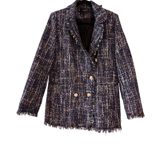 Attentif Navy Mix Blazer - Size 10