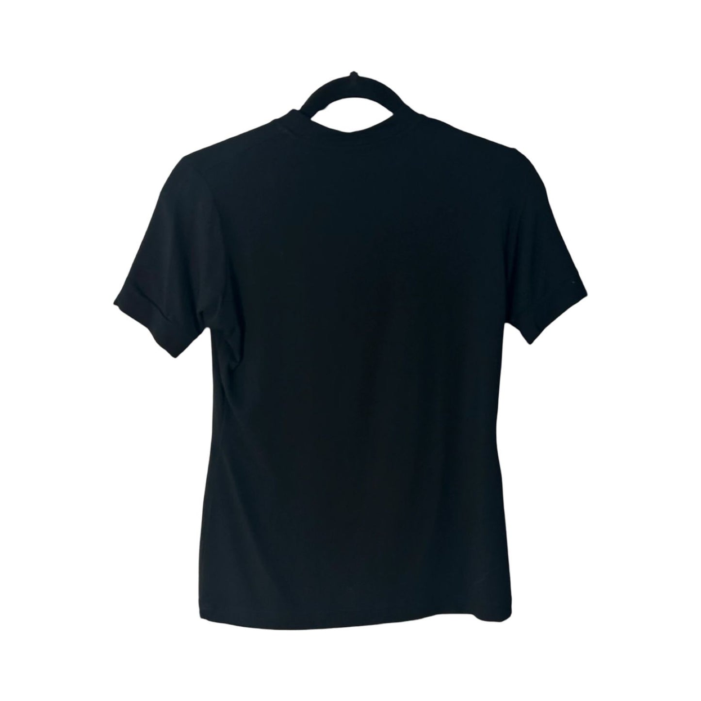 Balenciaga Black Print Silver Crown Logo T Shirt- Size S