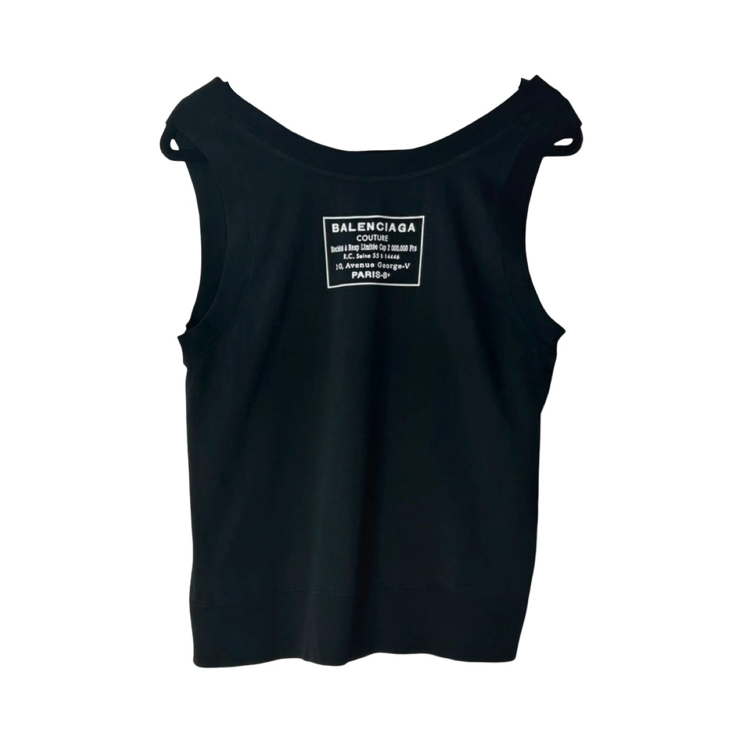 Balenciaga Black Sleeveless Vest Top - S