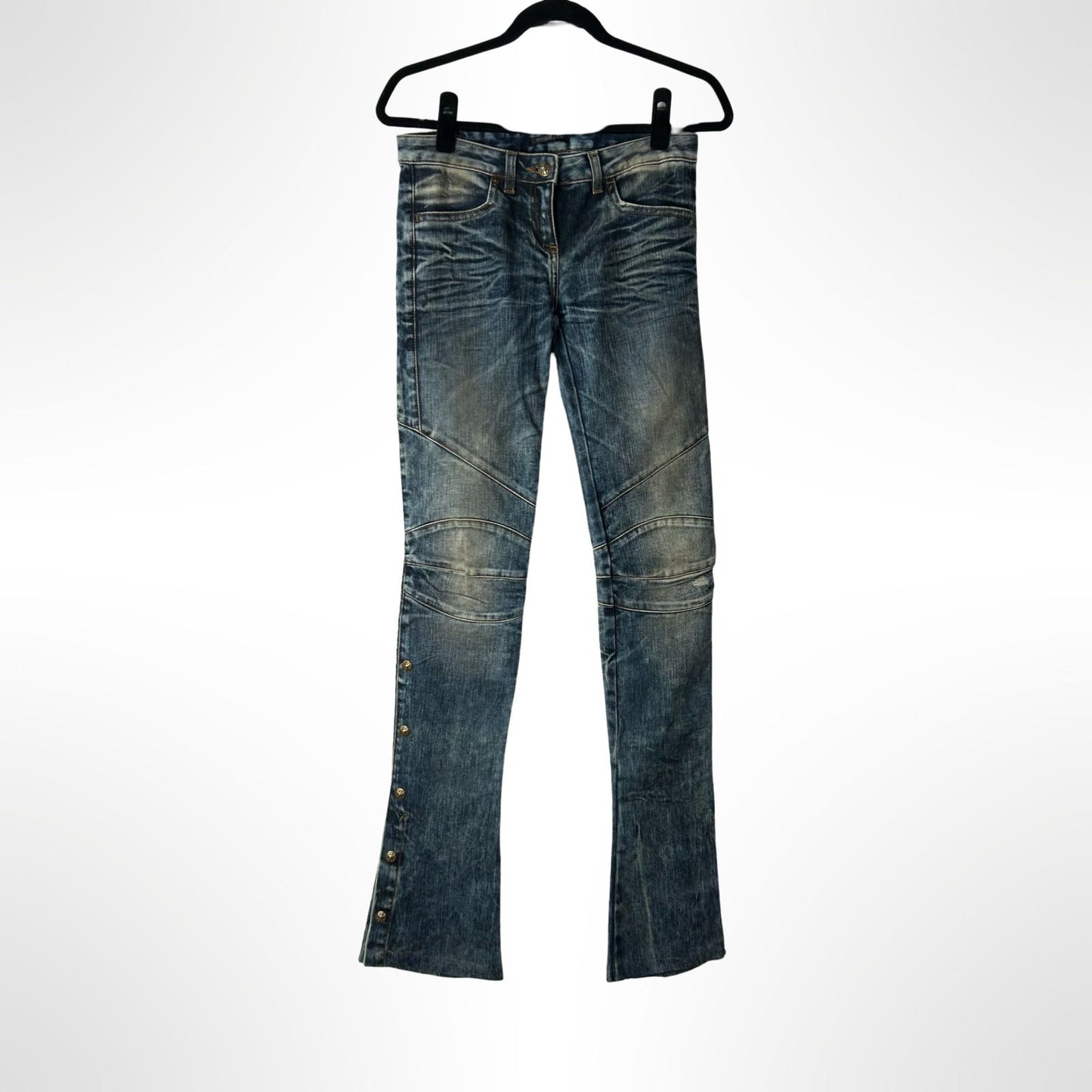 Balmain Flared Light Blue Denim - Size 8