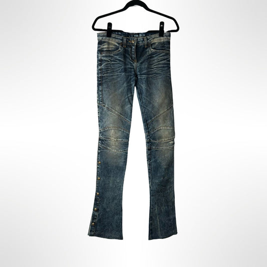 Balmain Flared Light Blue Denim - Size 8