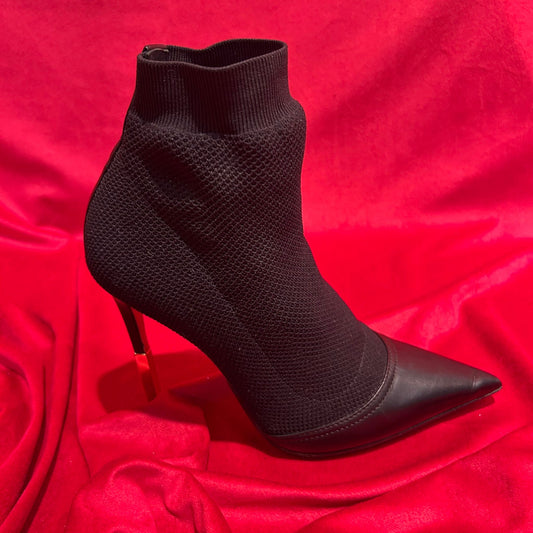 Balmain Sock Ankle High Heel Boots - Size UK 6 - Preloved