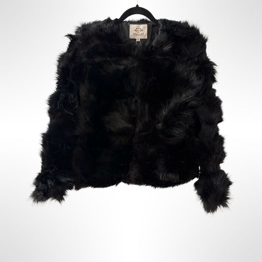 Black Faux Fur Coat - New