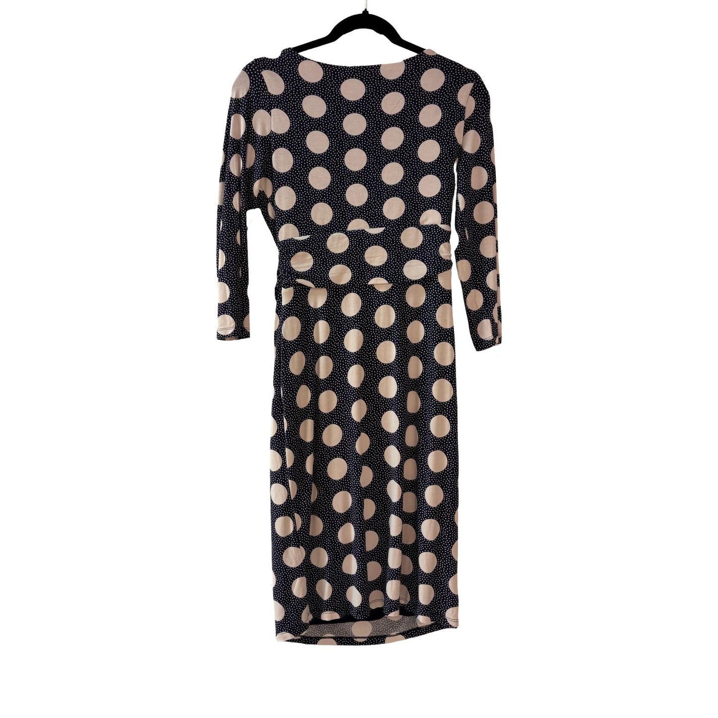 Boden Navy & White Polka Dot Dress - Size 12