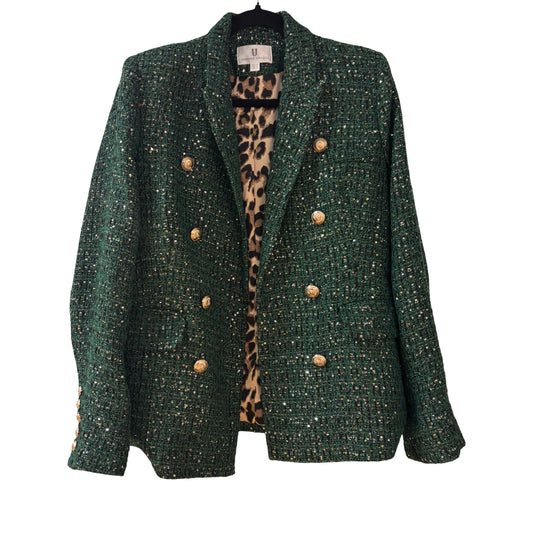 Forever Unique Green Mix Blazer -  Size 14