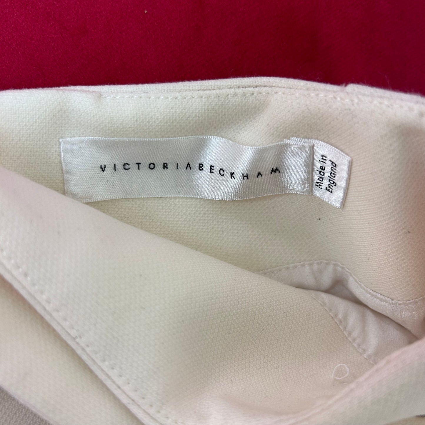 Victoria Beckham Cream Blouse - Size UK 8 / Skirt - Size UK 10