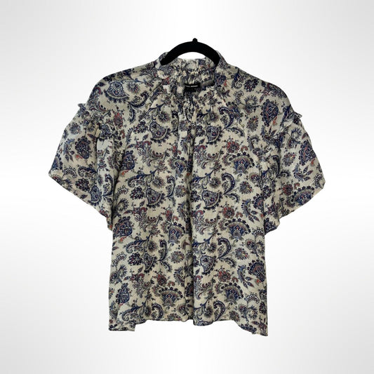 Isabel Marant Floral Paisley Ruffled Top & Skirt - Size UK 8