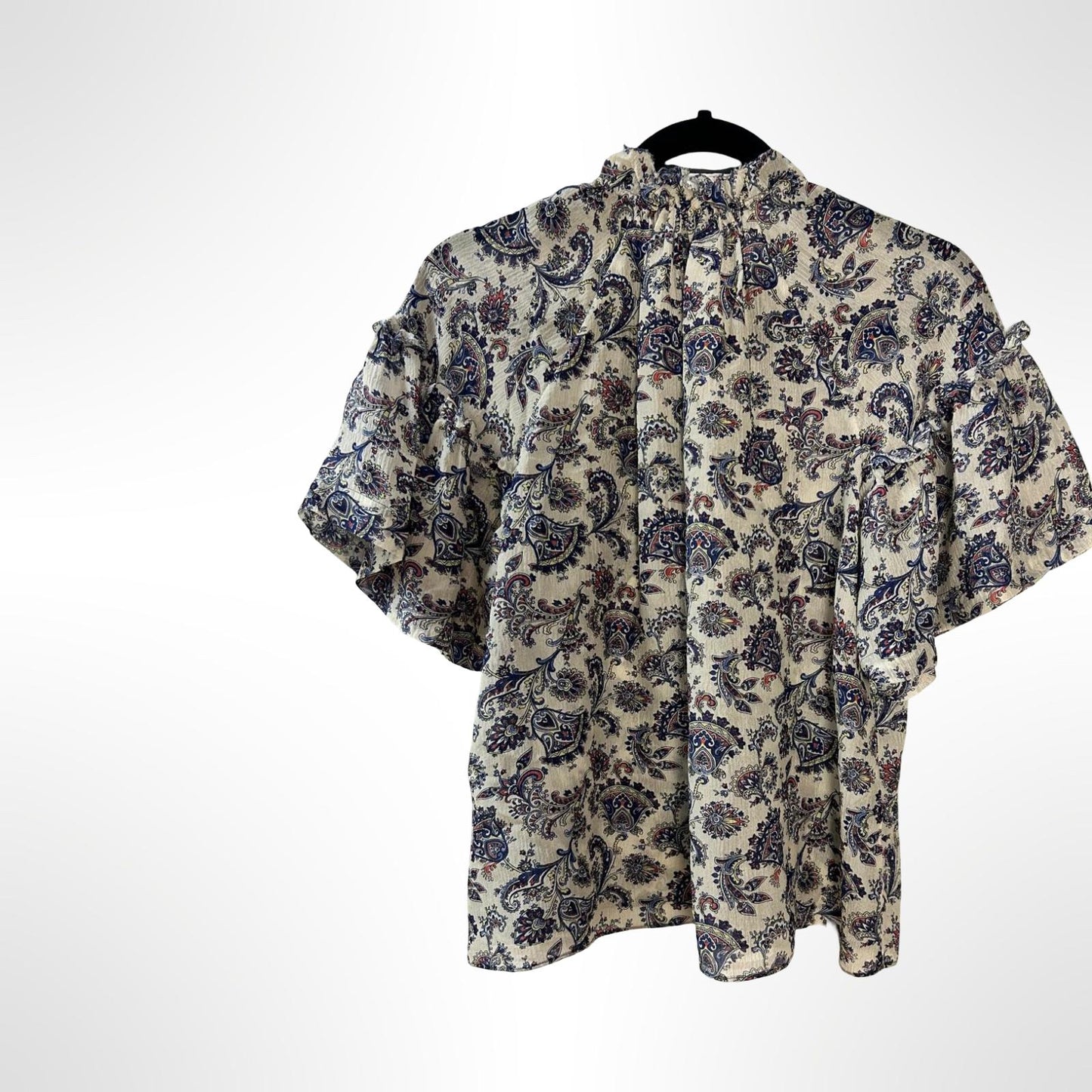 Isabel Marant Floral Paisley Ruffled Top & Skirt - Size UK 8