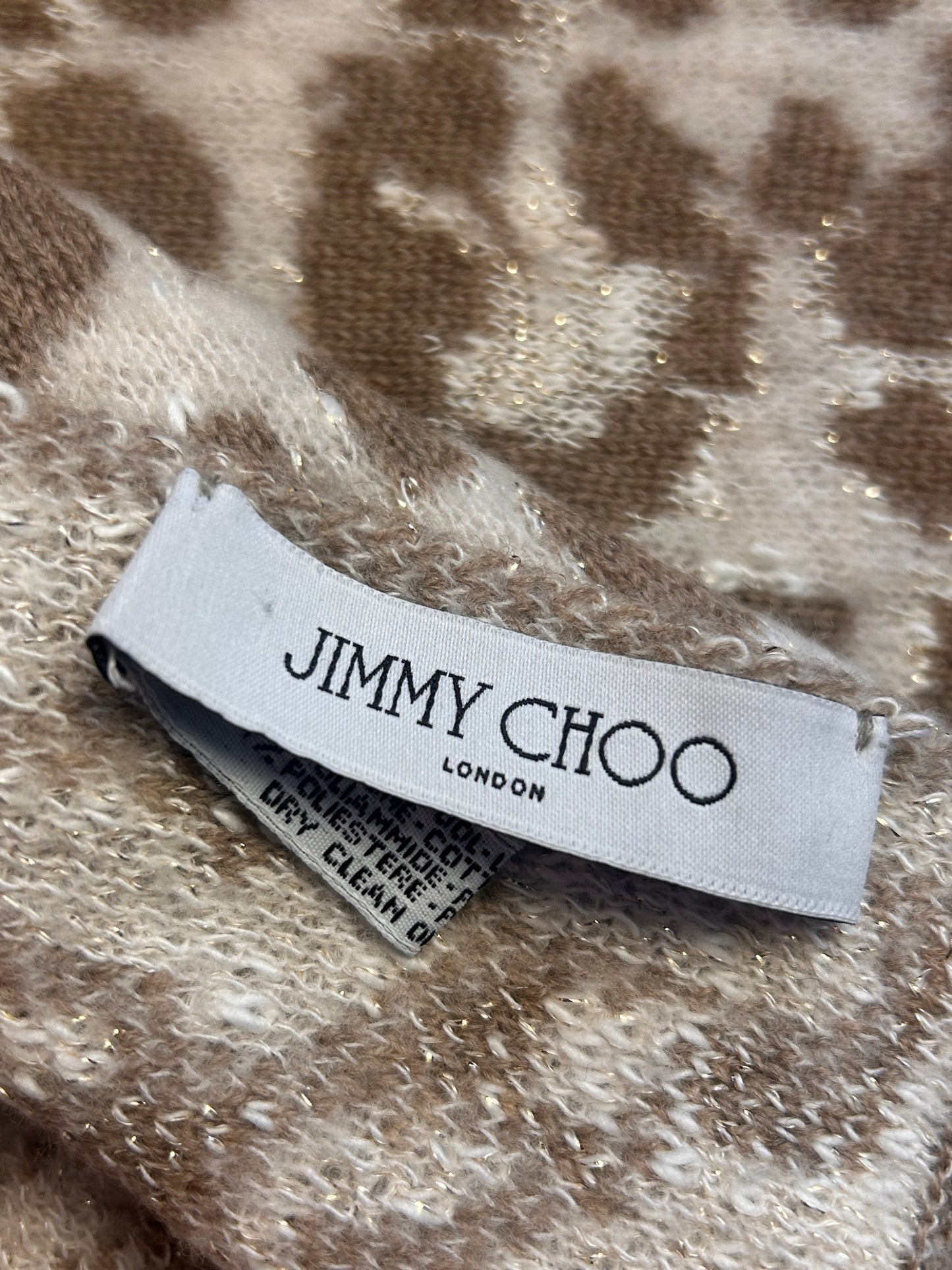 Jimmy Choo Leopard Print Hat & Scarf