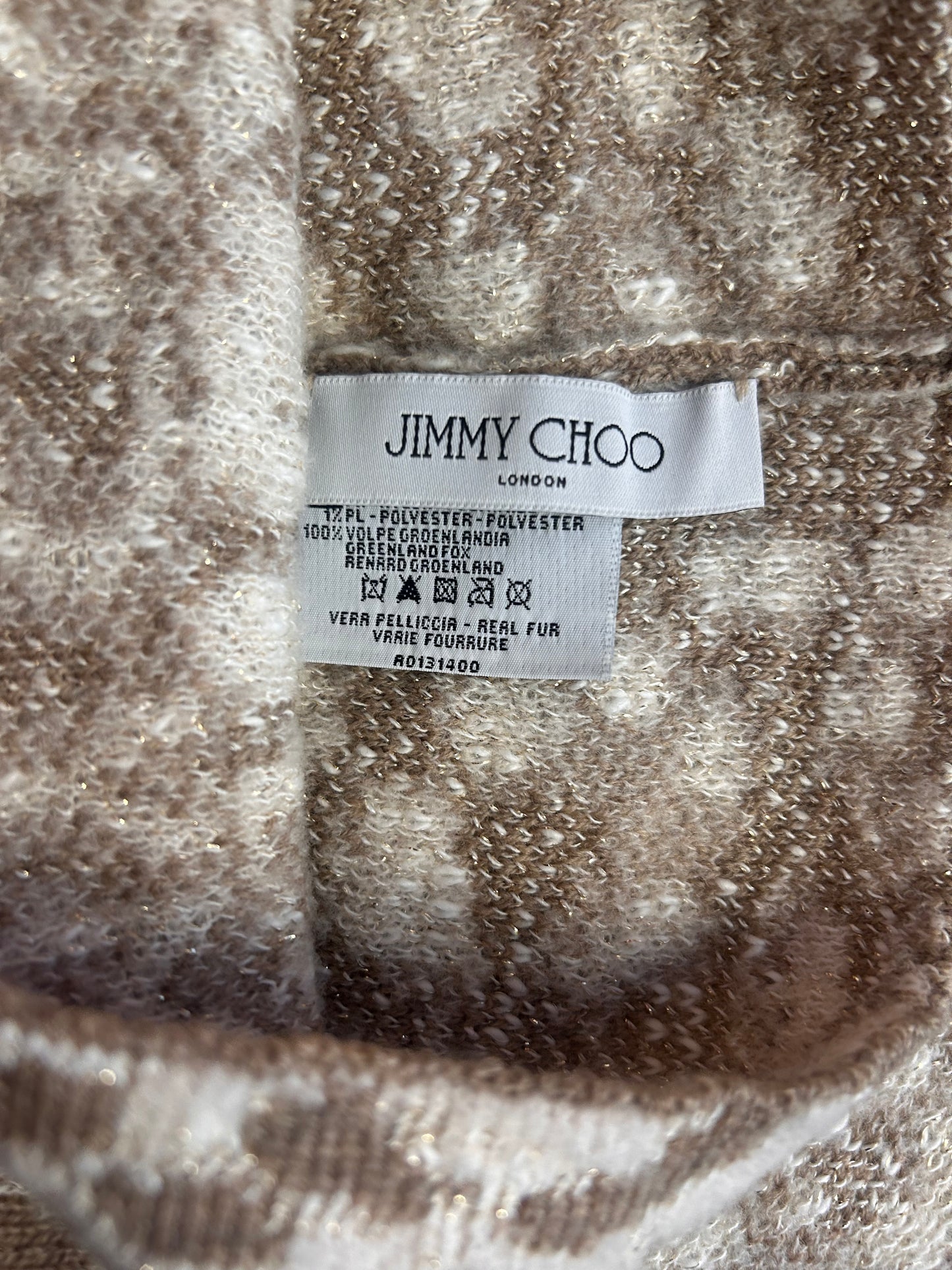 Jimmy Choo Leopard Print Hat & Scarf