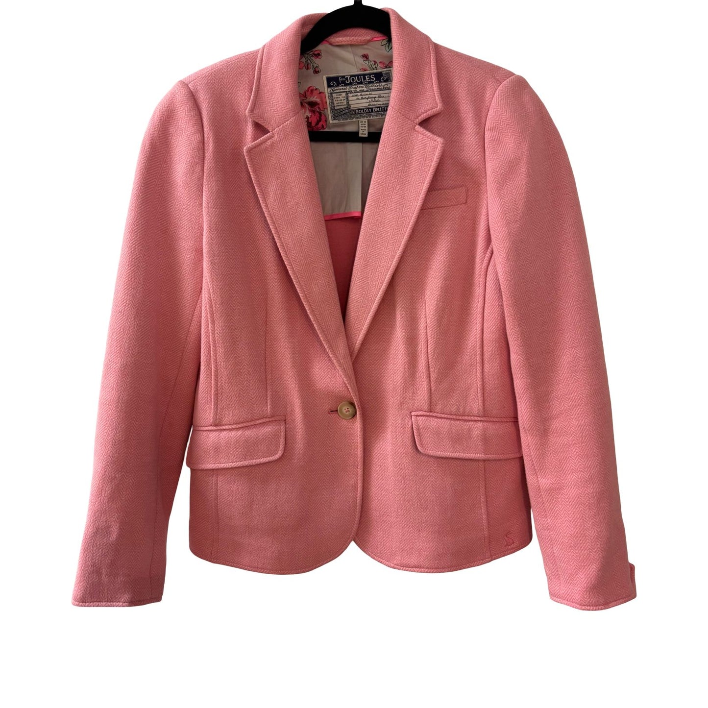 Joules Herringbone Tweed Blazer - Size UK 12