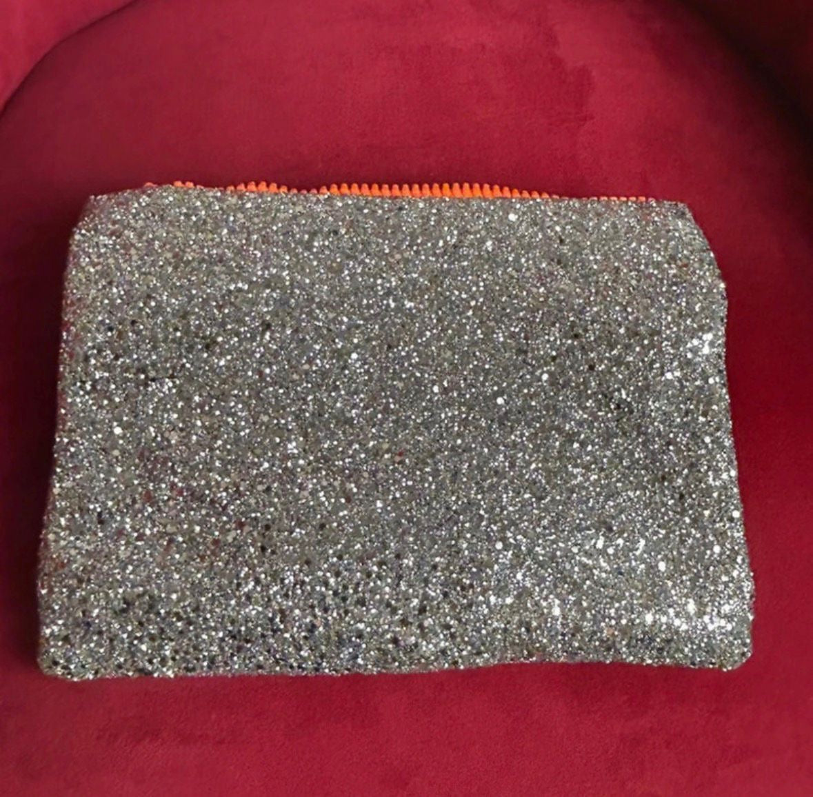 Mawi Glitter Clutch Bag with Jewel Embellishments