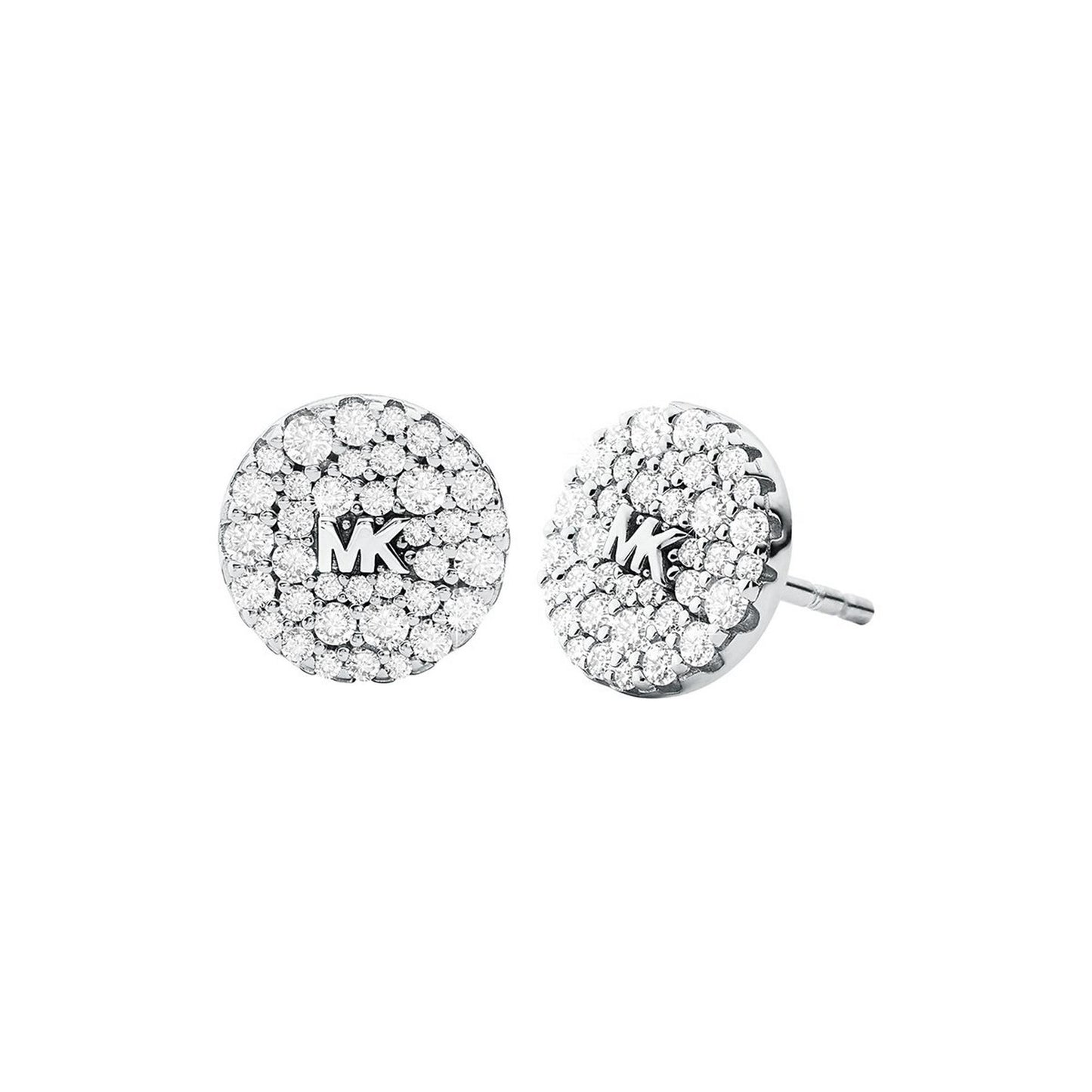 Michael Kors Brilliance Silver Cubic Zirconia Stud Earrings - New in Box