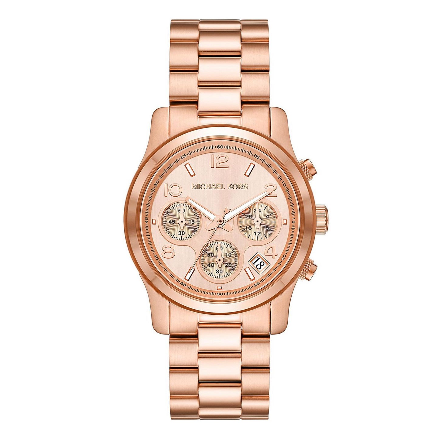 Michael Kors Runaway Rose Gold Tone Chronograph Quartz Ladies Watch - New Tags