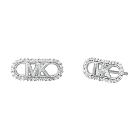 Michael Kors Silver Cubic Zirconia Stud Earrings - New in Box