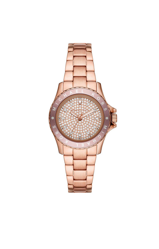 Michael Kors Kenly Rose Gold Tone Crystal Watch - New in Box
