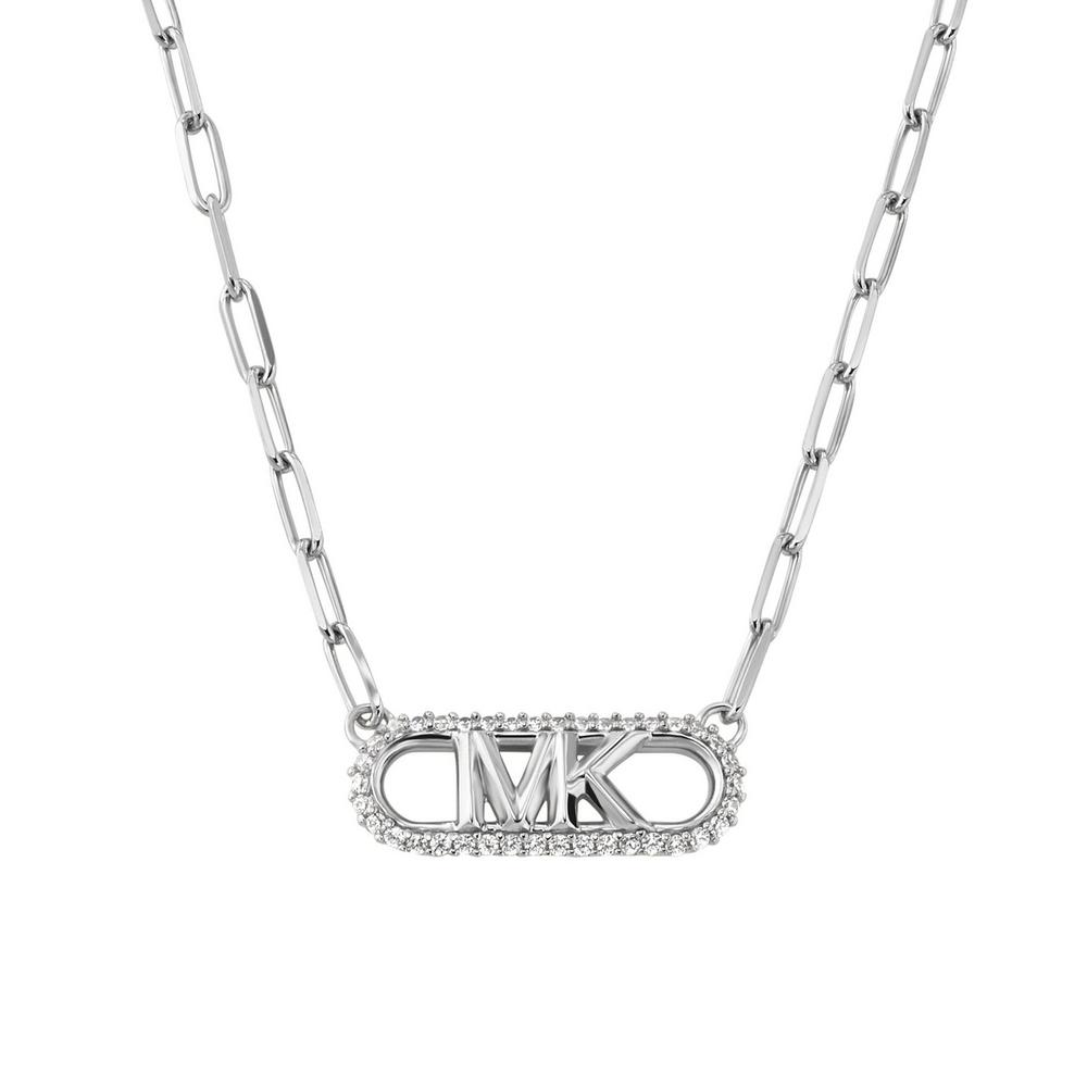 Michael Kors Silver Cubic Zirconia Necklace - New
