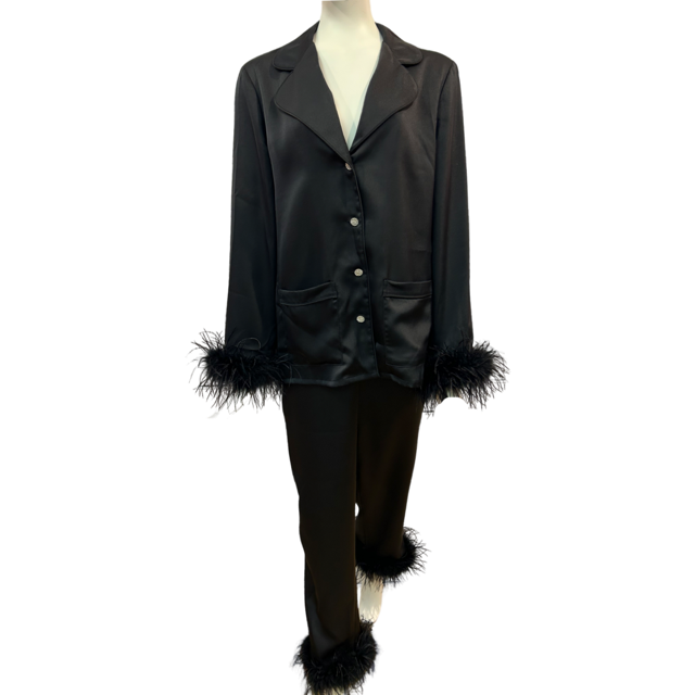 Nadine Merabi Black Darcie Pyjamas - Size - M - New Tags