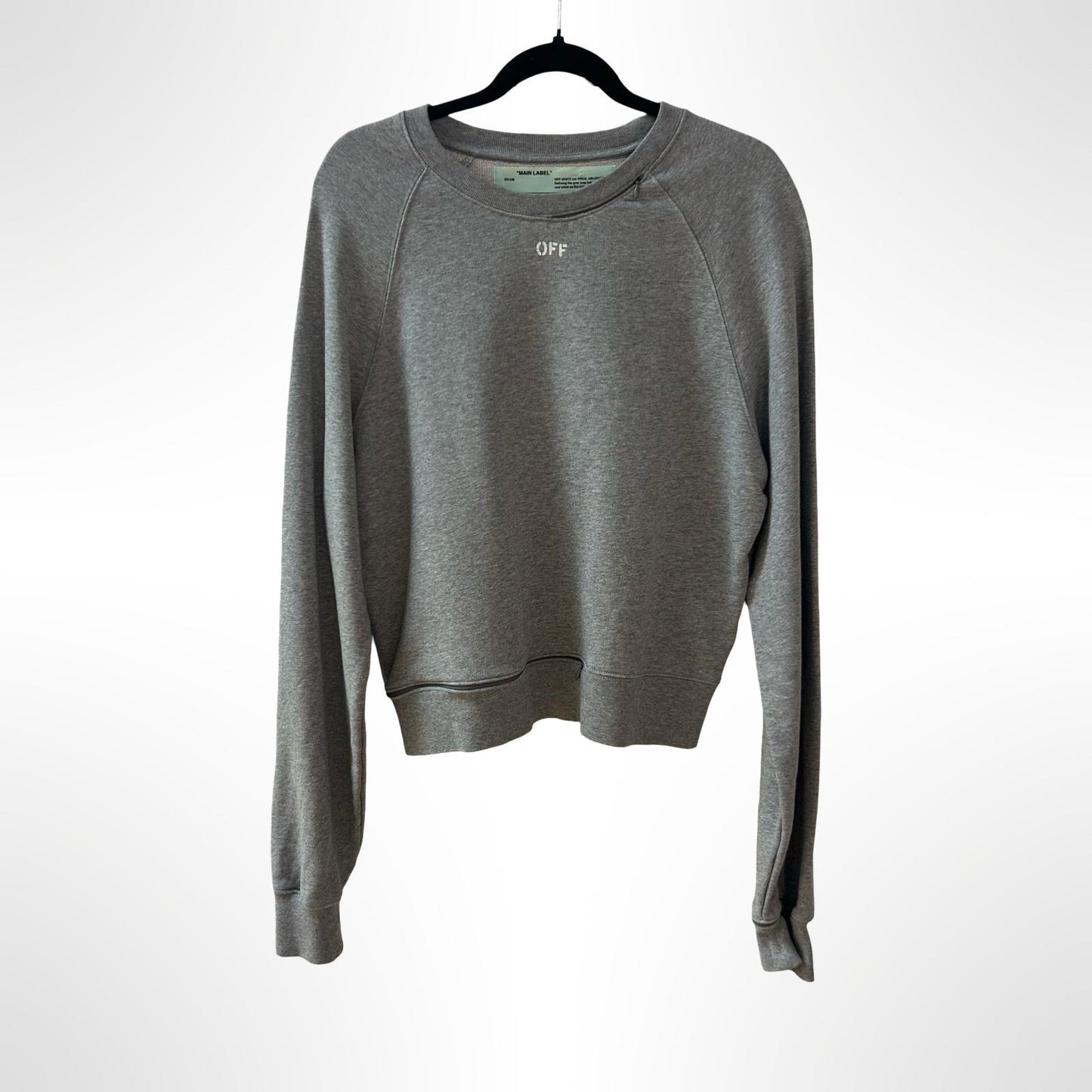 Off White Main Label Grey Sweatshirt - Size S