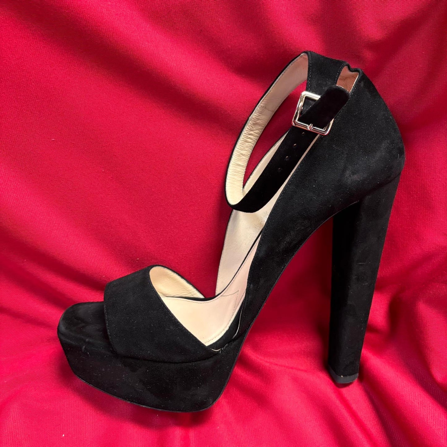 Prada Suede Platform Sandal - Size EU 41 / UK 8