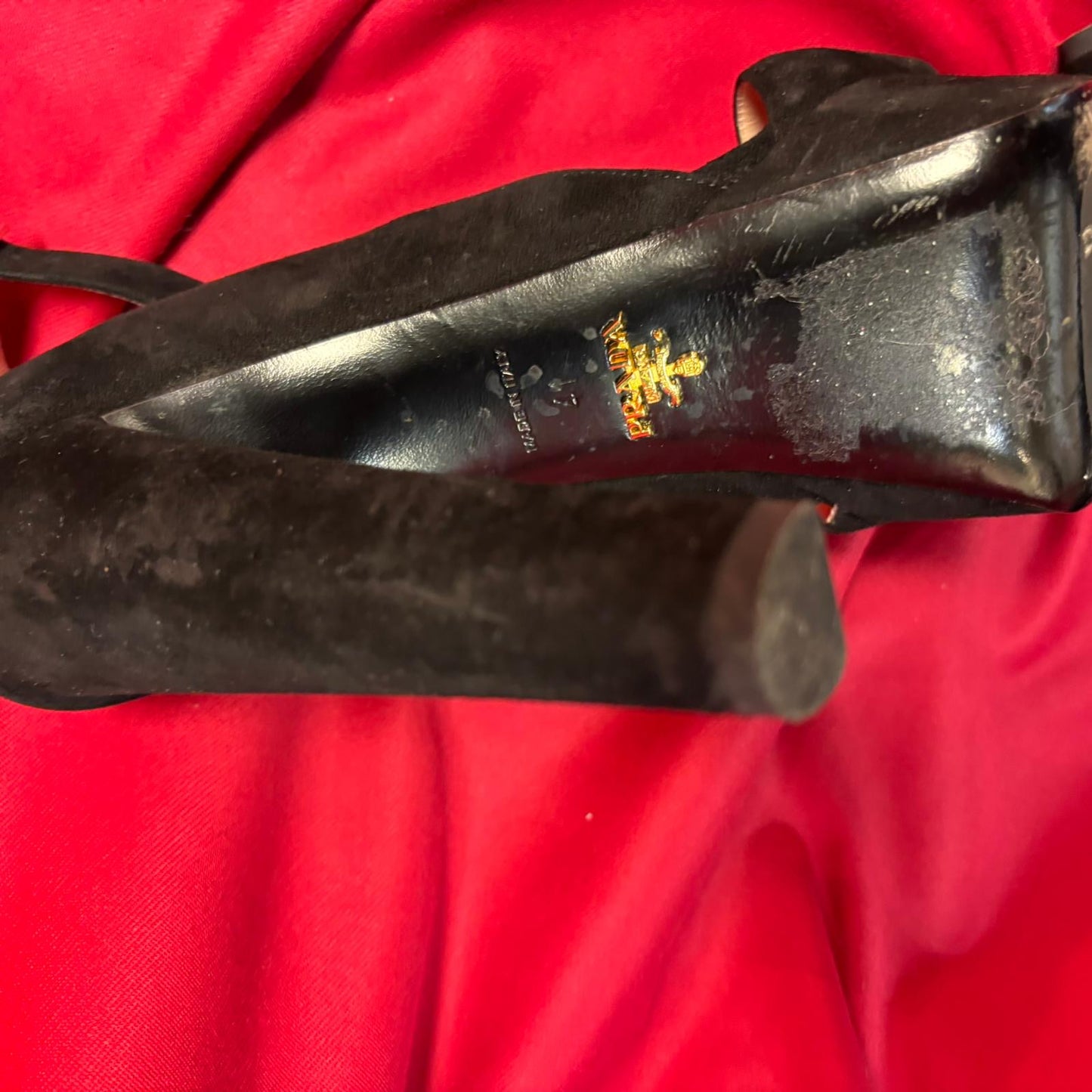 Prada Suede Platform Sandal - Size EU 41 / UK 8