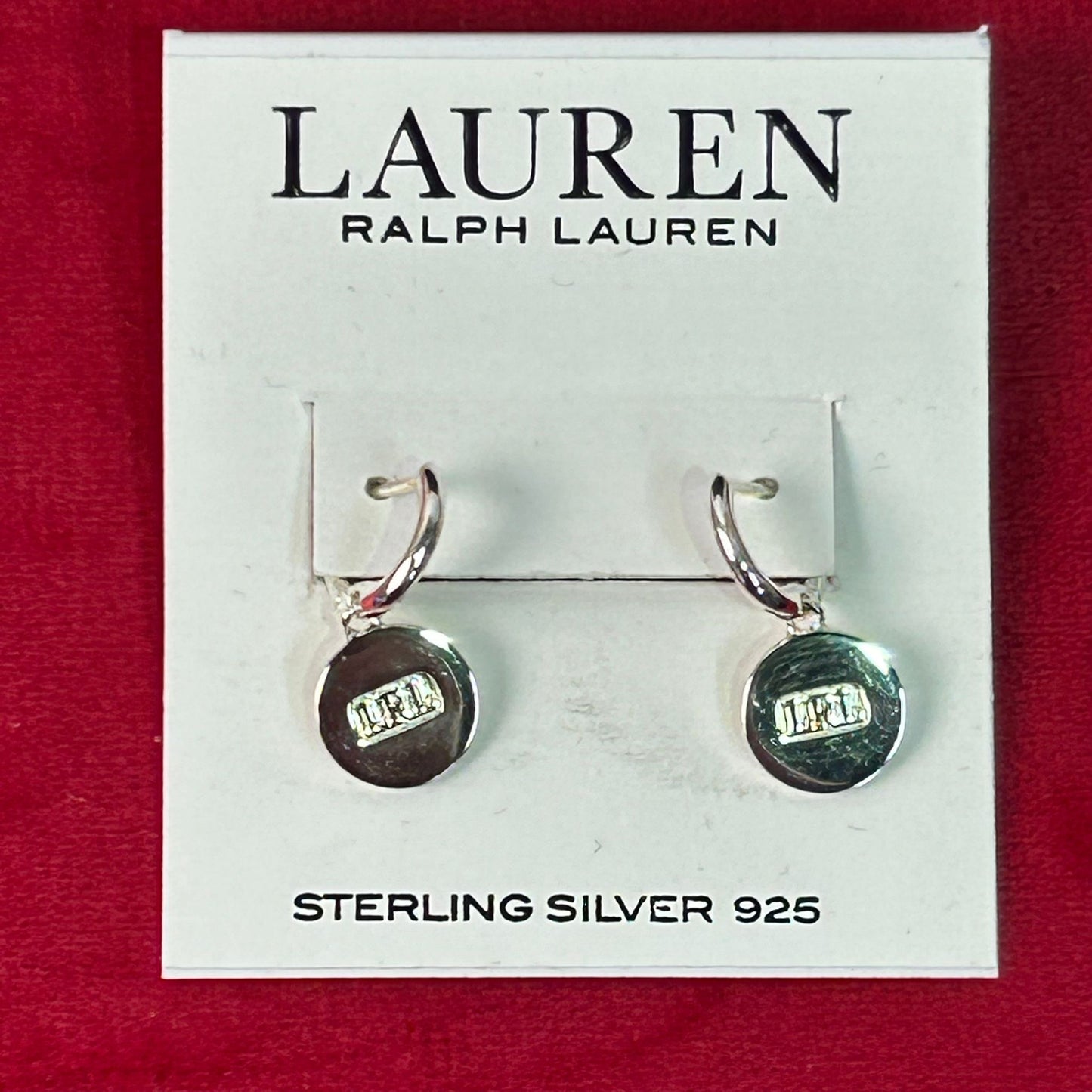 Lauren Ralph Lauren Ladies Sterling Silver 925 Hoop Earrings - New In Box