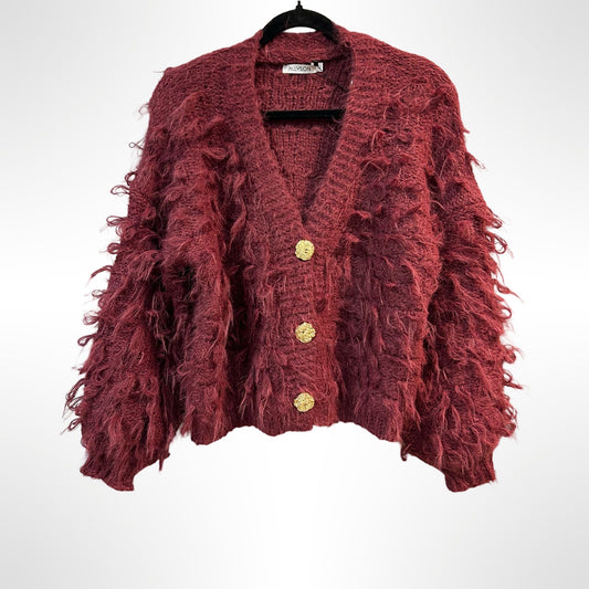 Red Soft Loop Cardigan - One Size - New