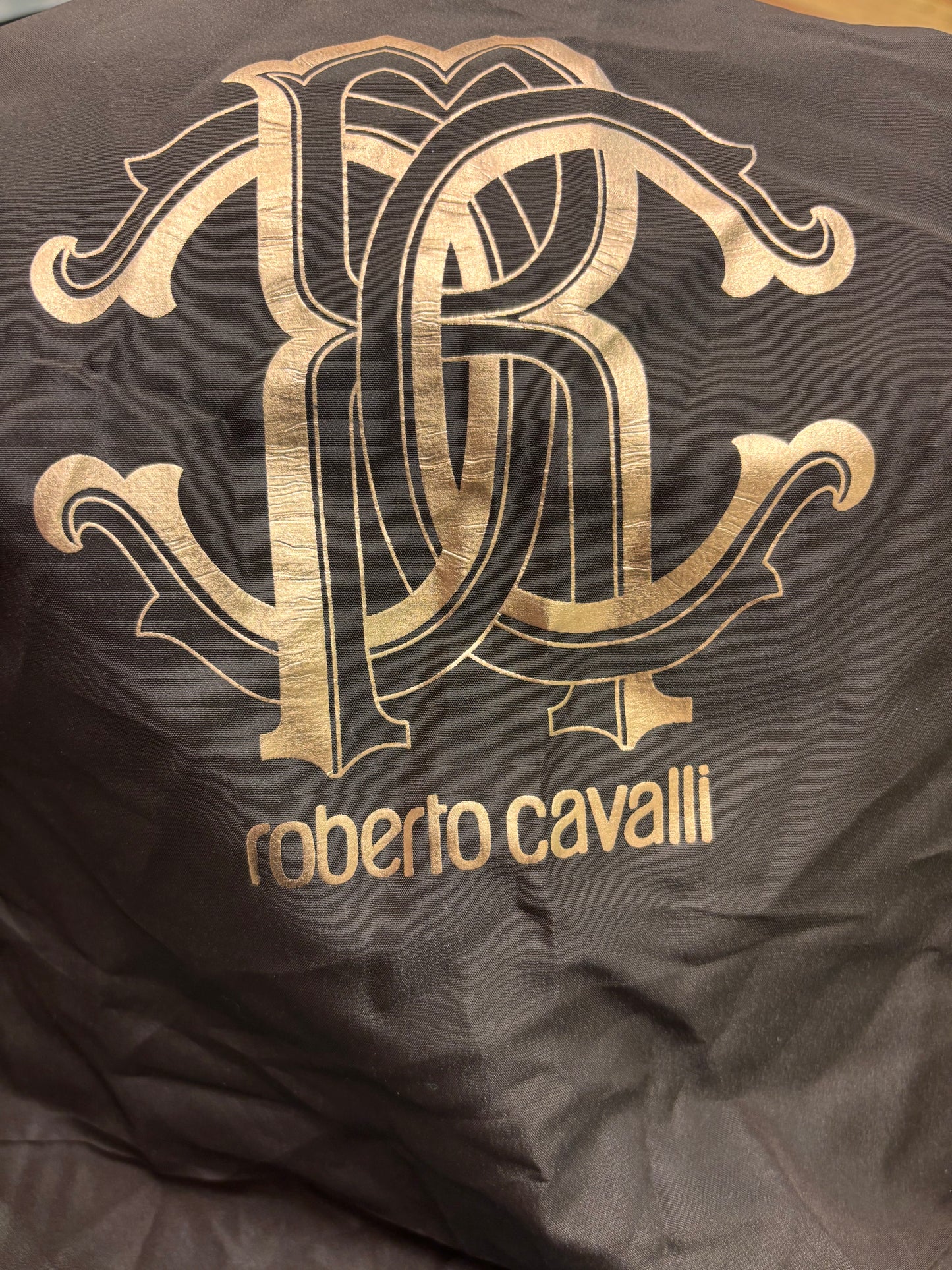 Roberto Cavalli Cream Grande Diva Perforated Leather Doctor Bag - Preloved