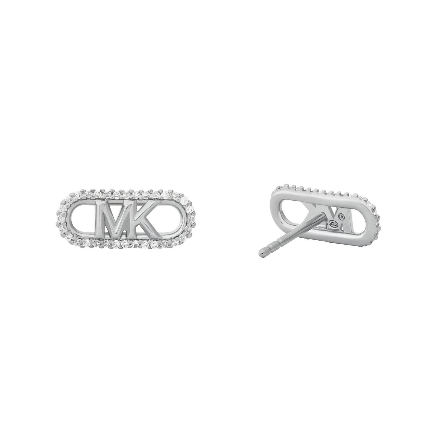 Michael Kors Silver Cubic Zirconia Stud Earrings - New in Box