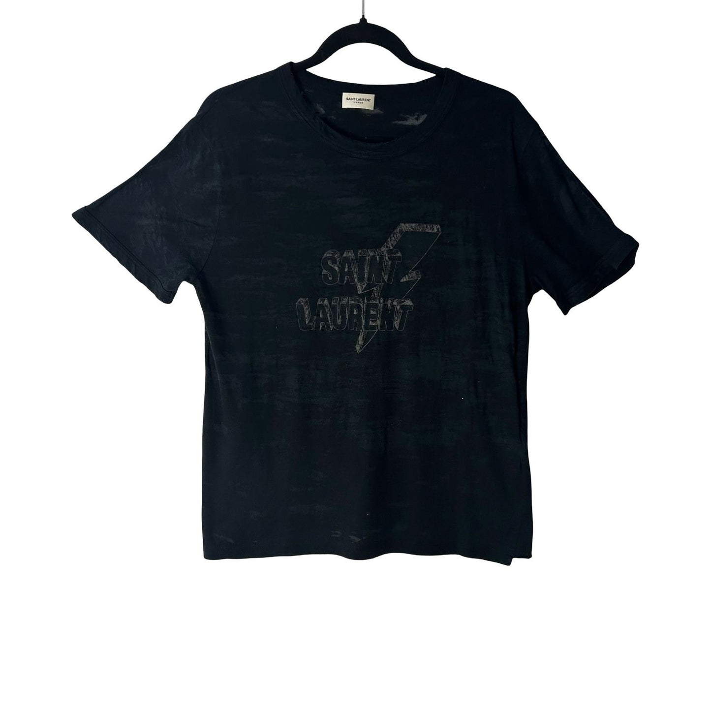 Saint Laurent Paris Lightning Bolt Print T Shirt -Size S