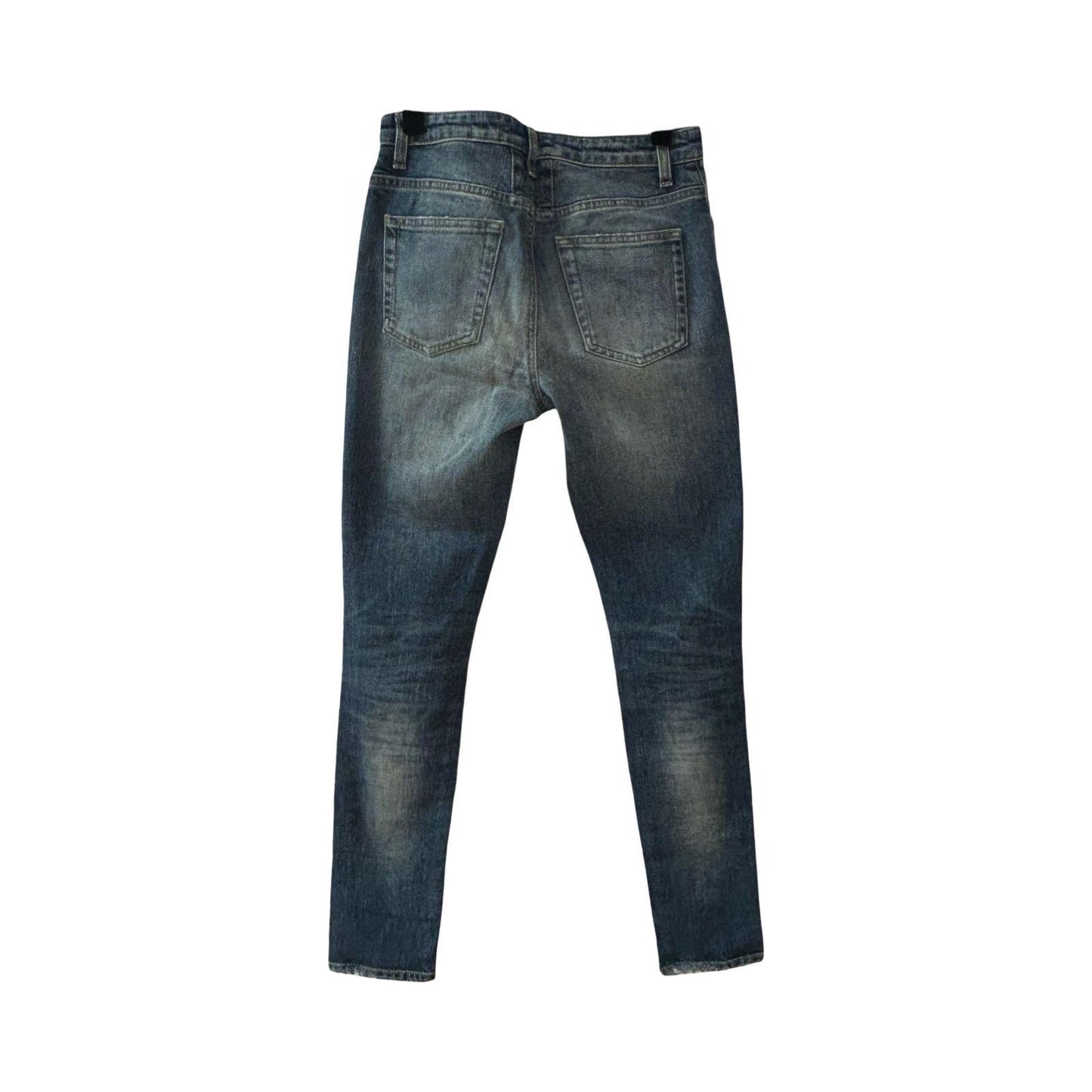 Saint Laurent Mid Blue Distressed Skinny Jeans - Size W28
