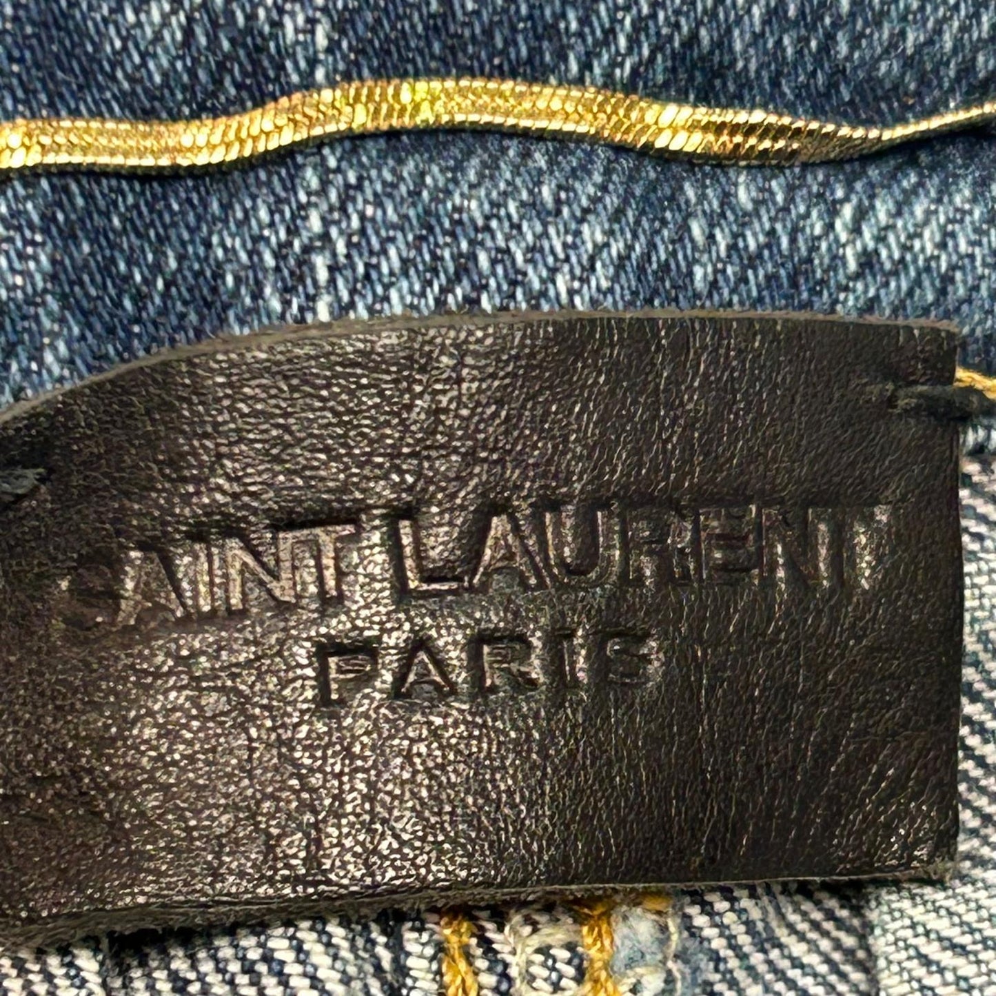 Saint Laurent Mid Blue Distressed Skinny Jeans - Size W28