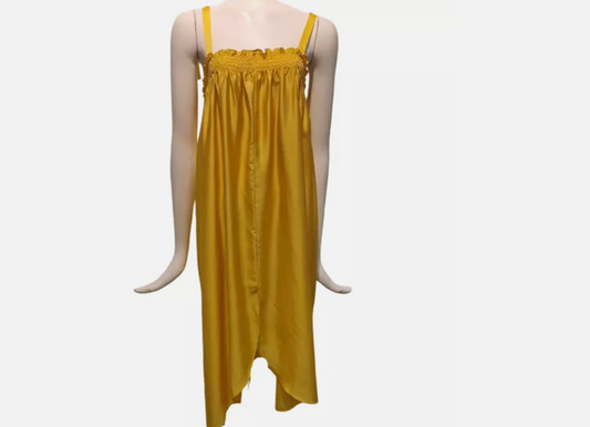 H&M Yellow Strap Dress - Size 8 - Preloved