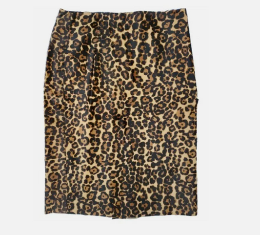 Polo Ralph Lauren Leopard Print Pencil Skirt - Size 8 - New