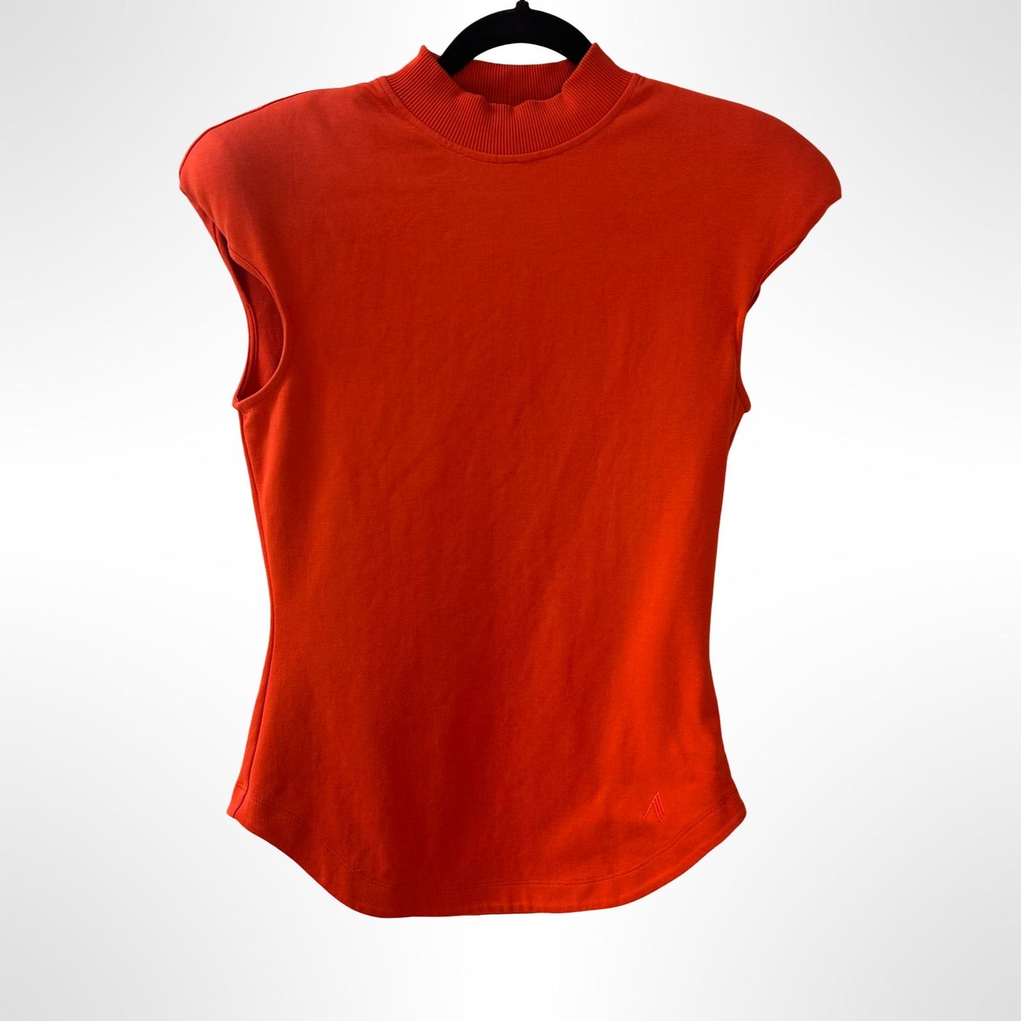 Attico Jesse Mock Neck Orange Top - Size UK 8