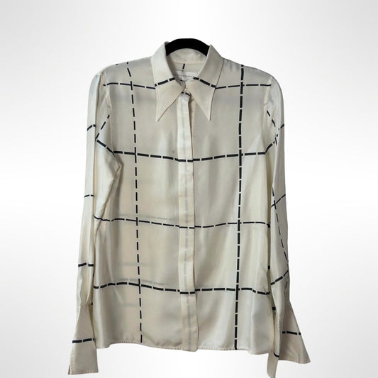 Victoria Beckham Cream Blouse - Size UK 8 / Skirt - Size UK 10