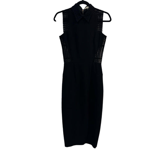 Victoria Beckham Black Sleeveless Midi Dress - Size 8