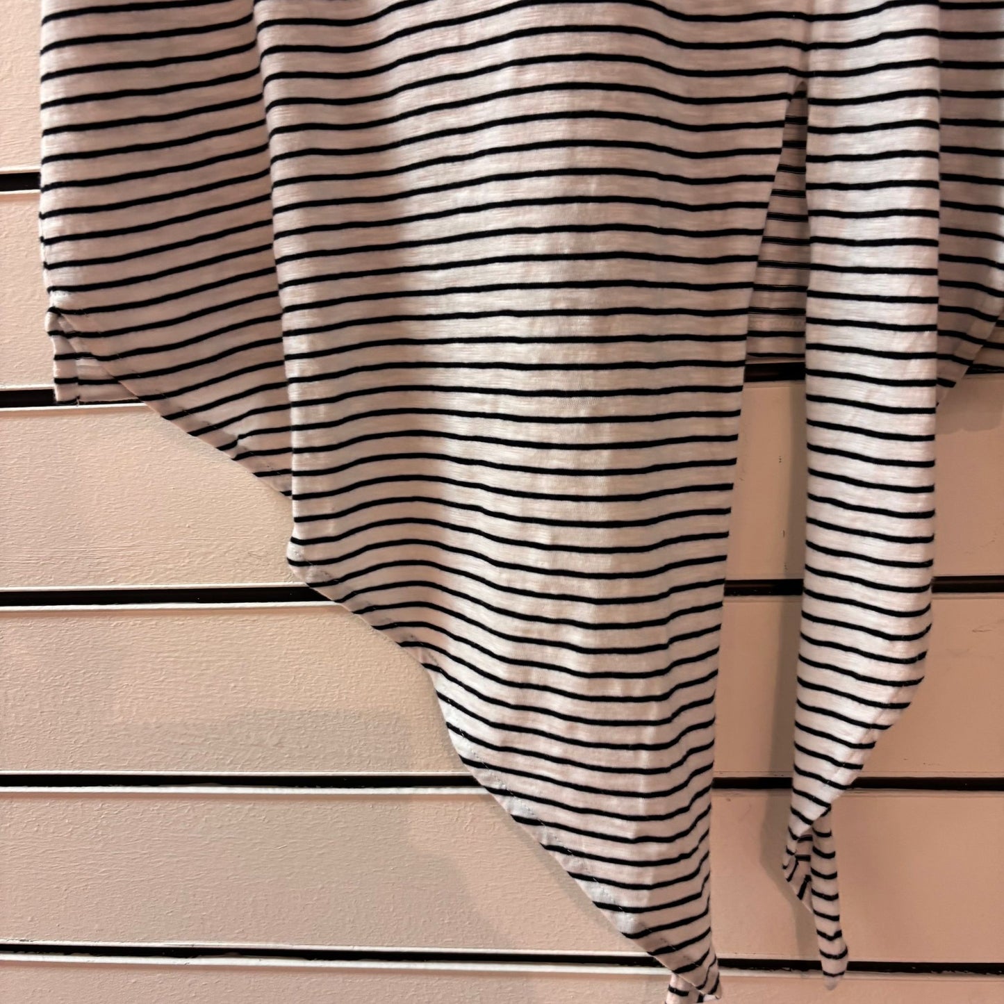 Whistles Striped Tie Front Relaxed Fit Blouse Top - Size M