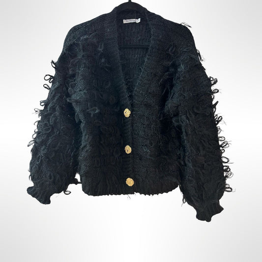 Black Soft Loop Cardigan - One Size - New