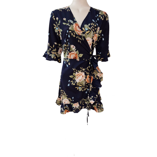 Boohoo Floral Dress - Size -12 - Preloved